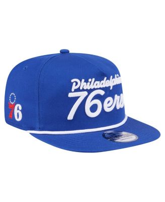 New Era - Men's Royal Philadelphia 76ers Team Text Golfer Snapback Hat