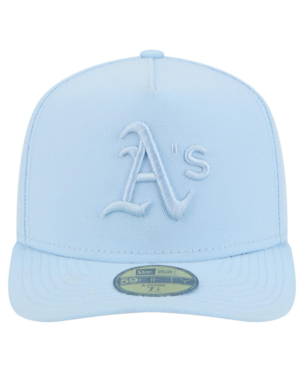 New Era Men's Light Blue Athletics Color Pack A-frame 59fifty Fitted Hat In Blue