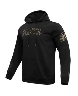 Men's Black New Orleans Saints Classic Chenille Pullover Hoodie