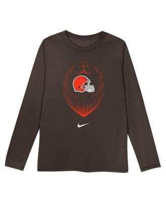 Toddler Brown Cleveland Browns Legend Icon Long Sleeve T-Shirt