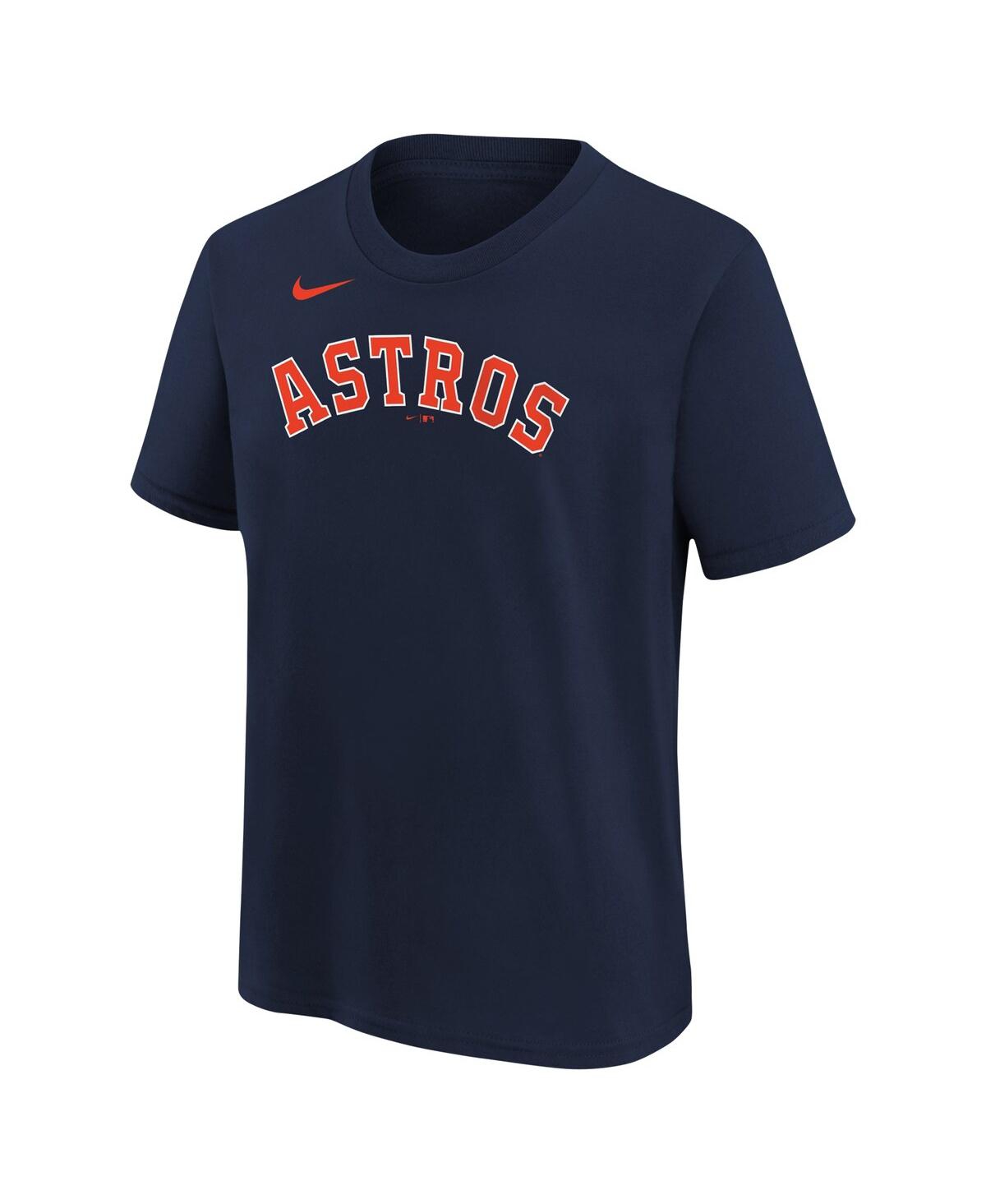 Nike Big Boys And Girls Framber Valdez Navy Houston Astros Name Number T-shirt In Blue