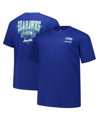 Fanatics - Men's Royal Seattle Seahawks Big Tall Throwback Logo T-Shirt