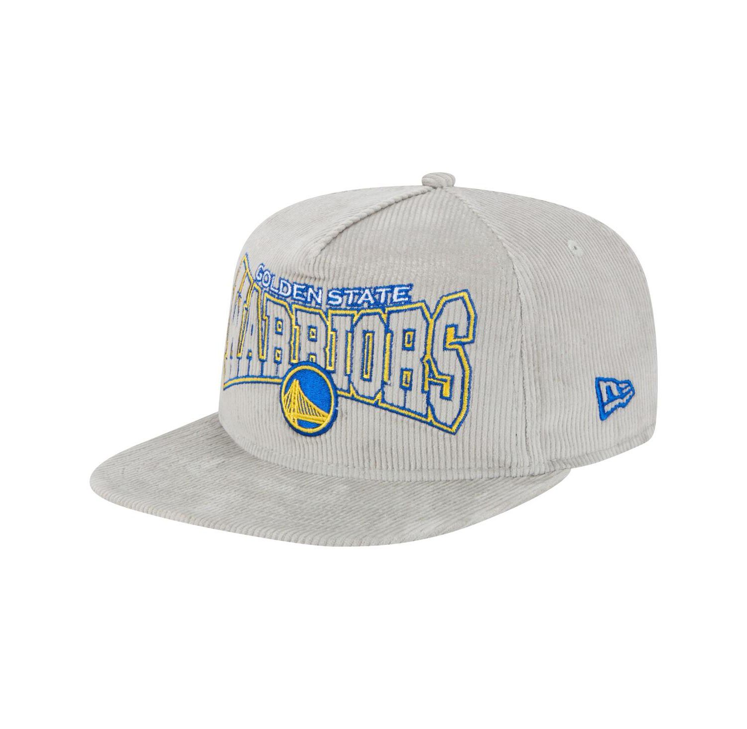 Men's Gray Golden State Warriors Throwback Corduroy Golfer Snapback Hat