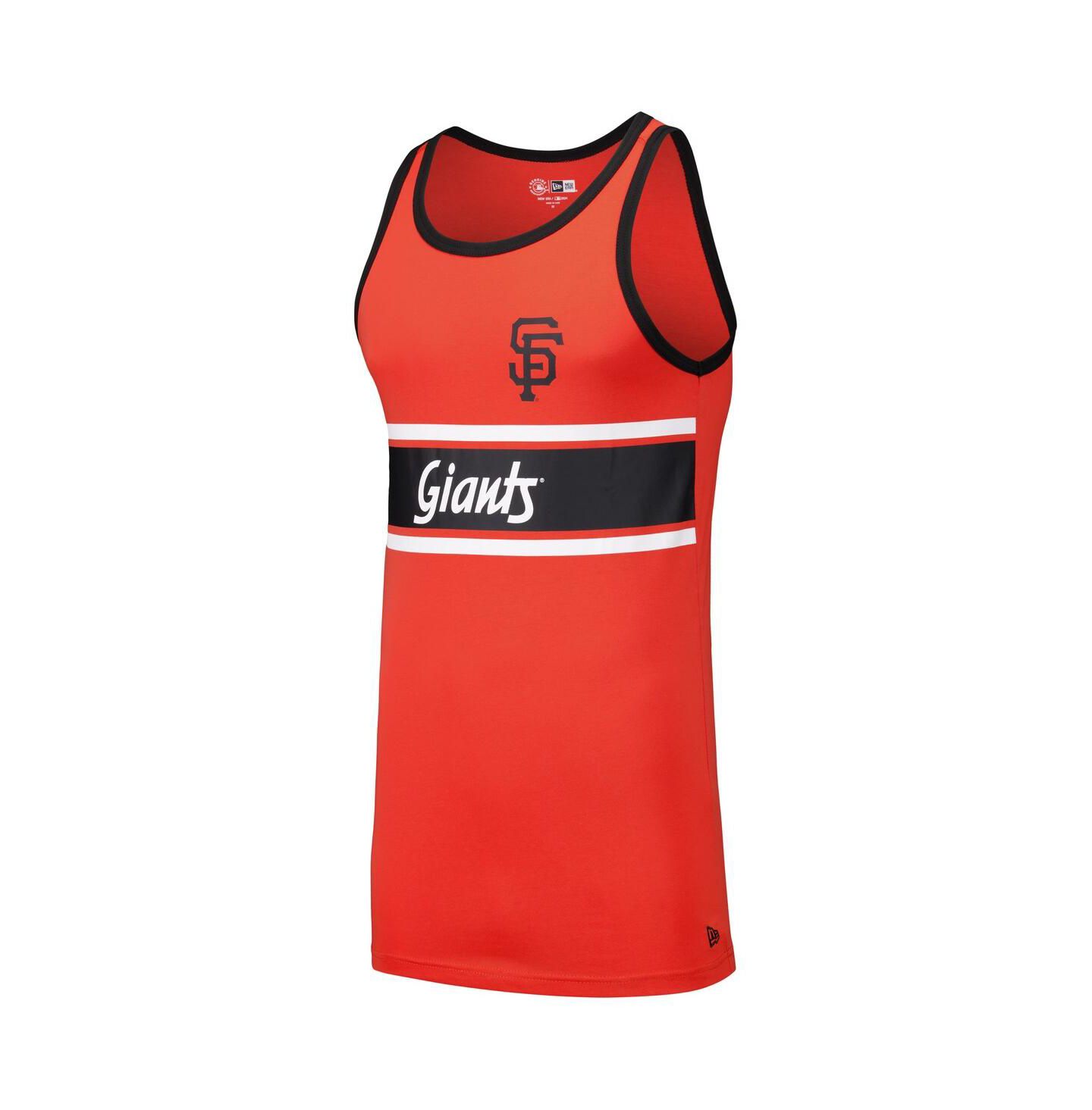 Мужская футболка New Era Orange San Francisco Giants Jersey Ringer Tank Top — фото 3