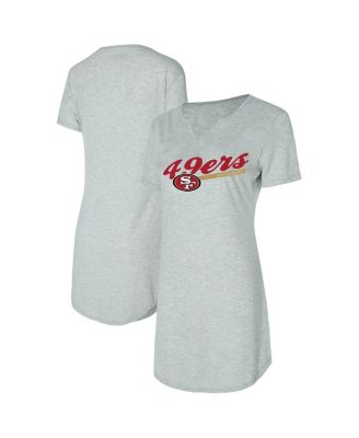 Concepts Sport - Women's Gray San Francisco 49ers Petition Knit Nightshirt