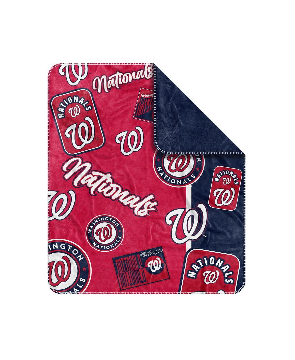 Logo Brands Washington Nationals 50" X 60" Dream Weave Throw Blanket In Red
