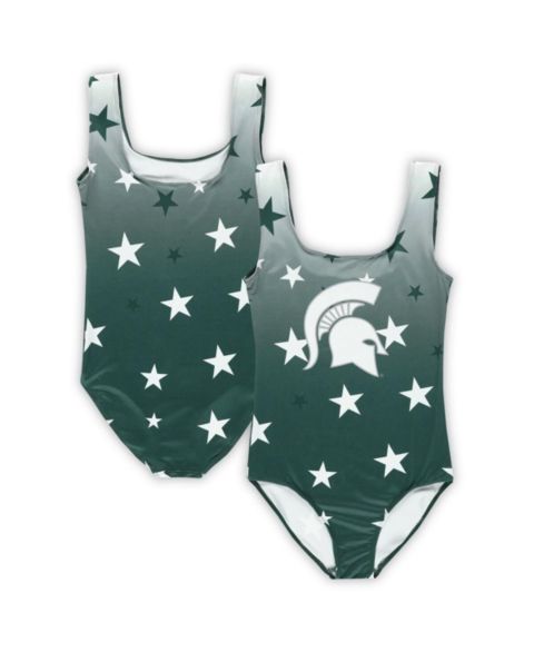 Купальники ZooZatz Big Boys and Girls Green Michigan State Spartans Dance Leotard