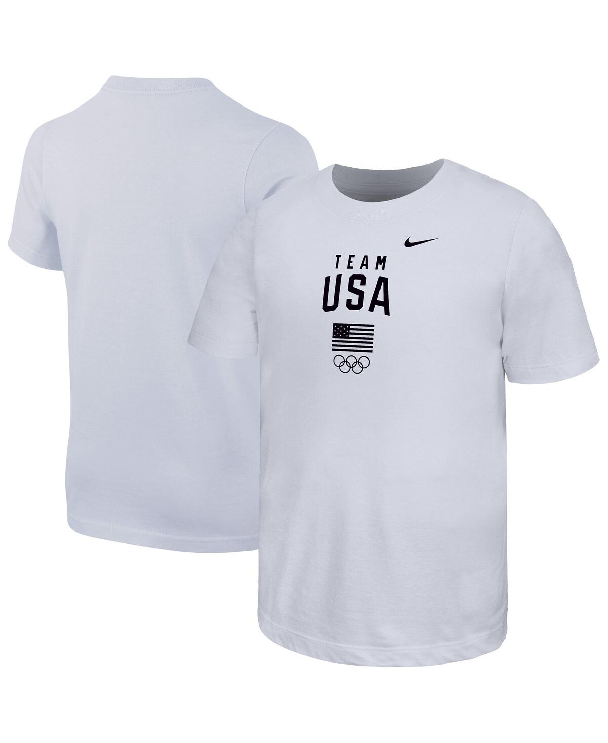 Nike Big Boys And Girls White Core T-shirt In White