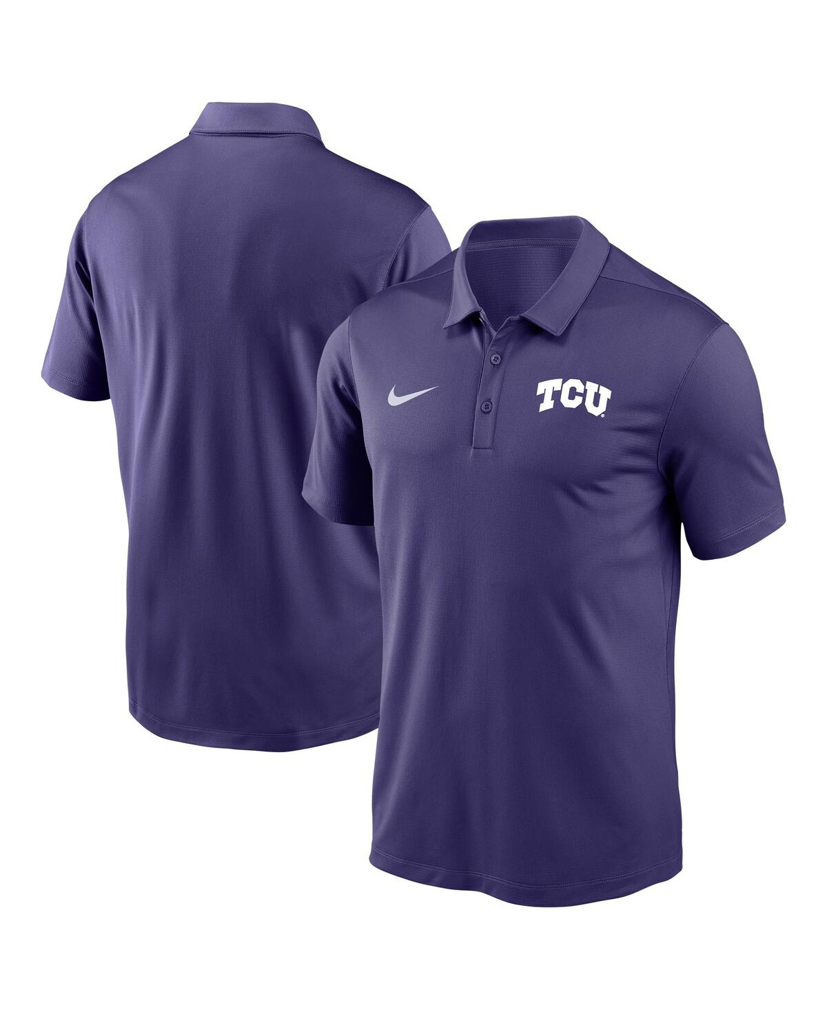 Men's Purple Tcu Horned Frogs Victory Solid Performance Polo Shirt - Purple