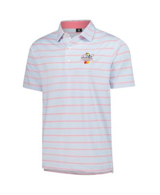 Men's&nbsp;White Arnold Palmer Invitational ProDry Multi Pinstripe Lisle Polo Shirt
