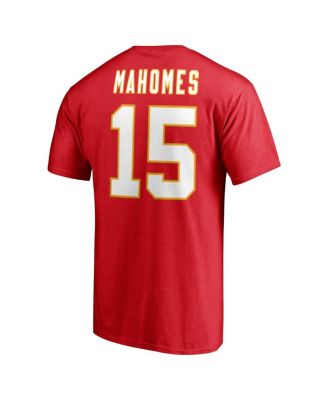 Men's Patrick Mahomes Red Kansas City Chiefs Icon Player Name Number T-Shirt