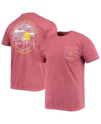 Image One - Men's Maroon Arizona State Sun Devils Circle Campus Scene T-Shirt