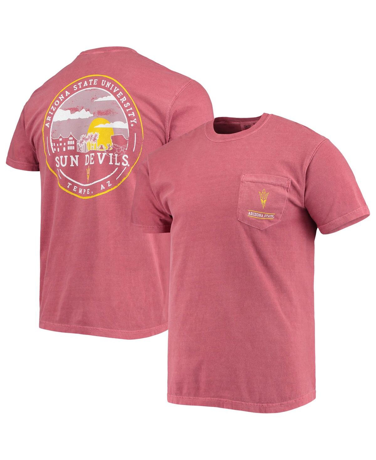 Men's Maroon Arizona State Sun Devils Circle Campus Scene T-Shirt - Maroon