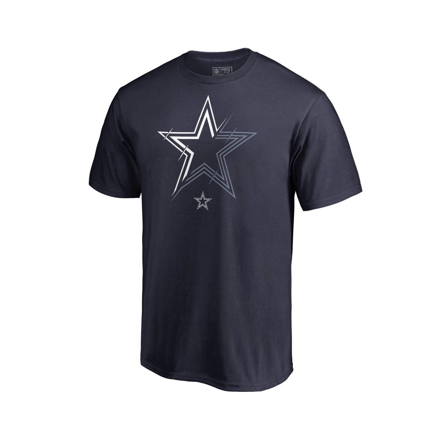 Мужская футболка Fanatics Mto Label Navy Dallas Cowboys X-Ray — фото 3