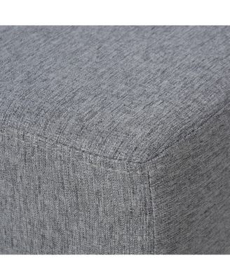 16” Cubed Modern Linen Fabric Pouf Footrest Ottoman Furniture