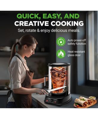 Vertical Rotisserie Oven - Rotating Kebob Cooker