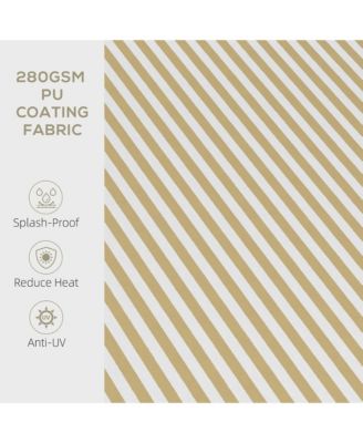 Outsunny 8' x 6.5' Patio Retractable Awning Sunshade Shelter, Beige