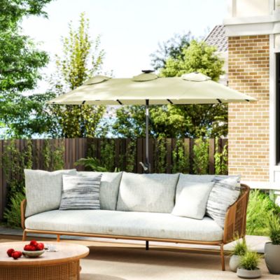 9.7' Double-sided Patio Umbrella with Tilt