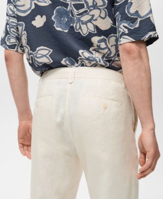 Men's Slim-Fit Linen Pants
