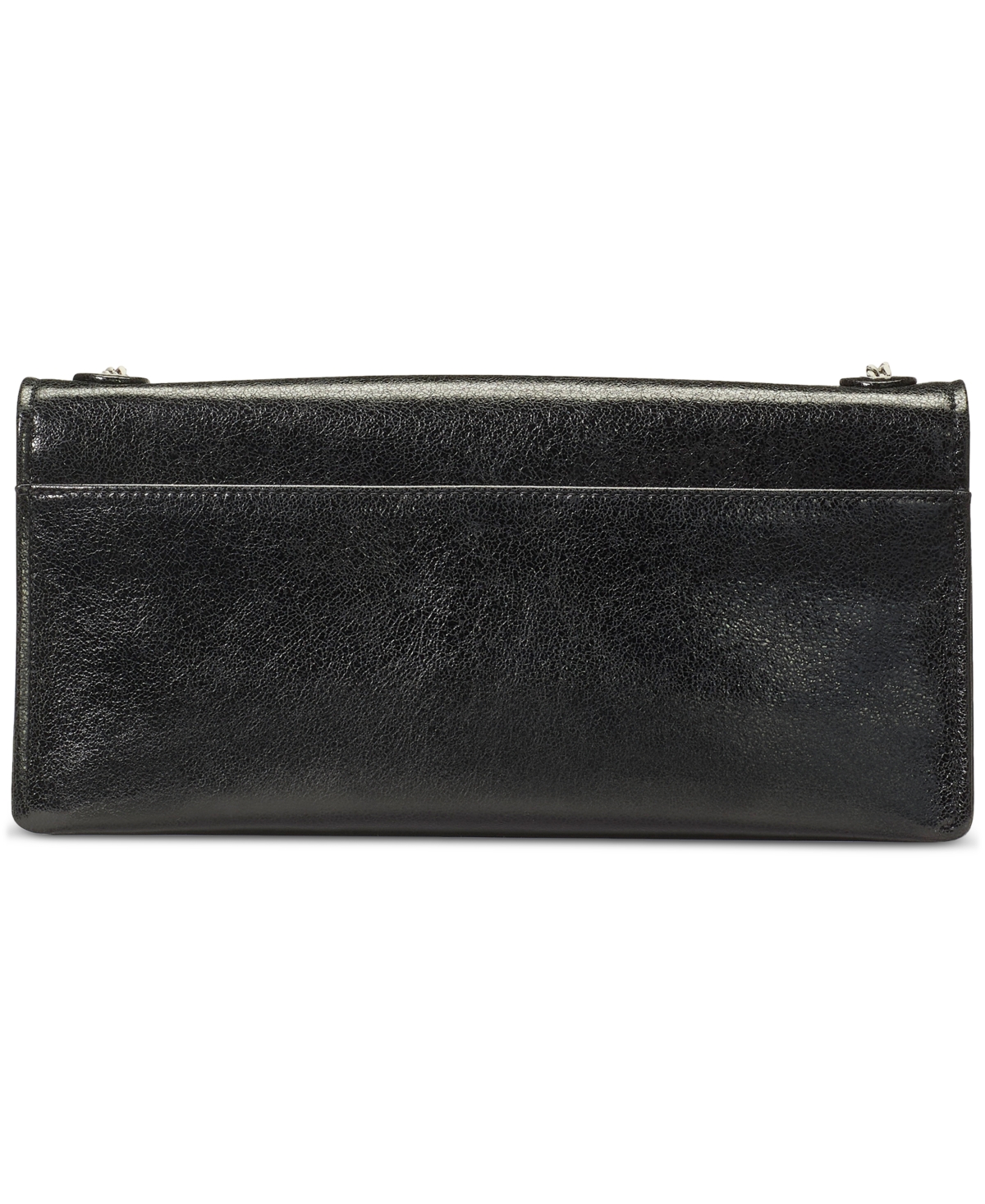Kate Spade Deco Glazed Leather Soft Shoulder Bag In Black