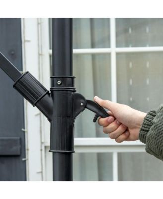 10' Cantilever Umbrella Offset Patio Umbrella w/ Cross Base,