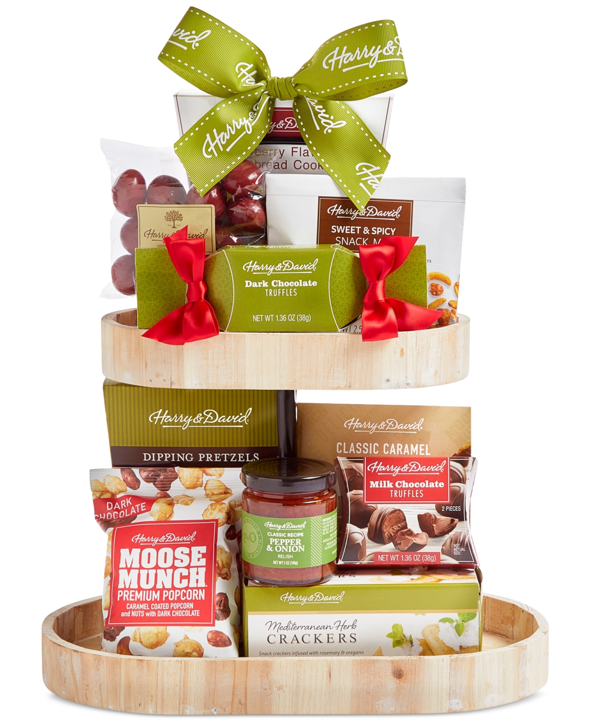 Harry & David Holiday Two-tier Gift Server, 10 Piece In Transparent