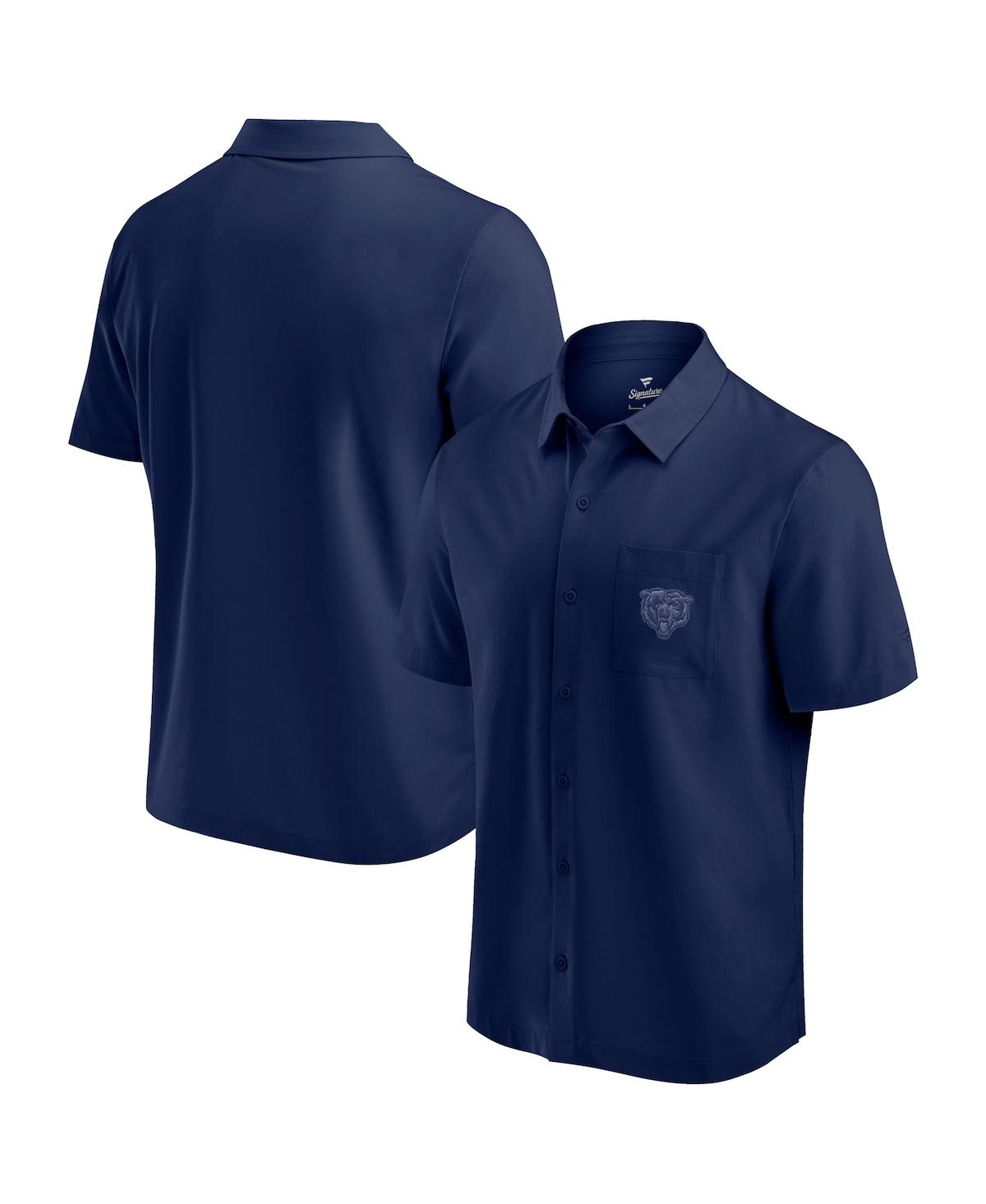 Men's Navy Chicago Bears Front Office Button-Up Shirt - Navy