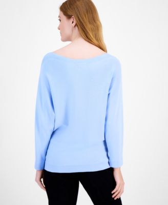 Women's Boat-Neck Dolman-Sleeve Sweater
