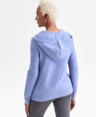 Petite Split-Neck Hoodie, Macy's Exclusive