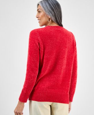 Women's Chenille Crewneck Sweater, Macy's Exclusive