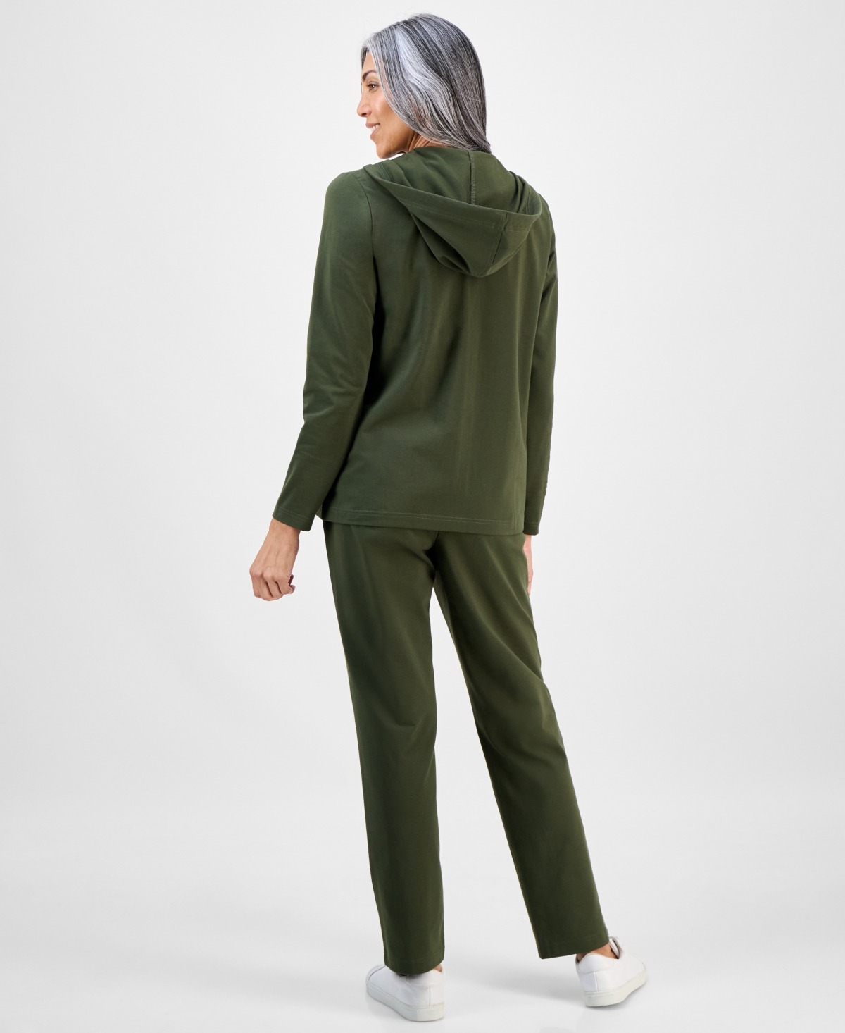 Style & Co Petite Mid-rise Pull-on Pants, Petite & Petite Short, Created For Macy's In Green