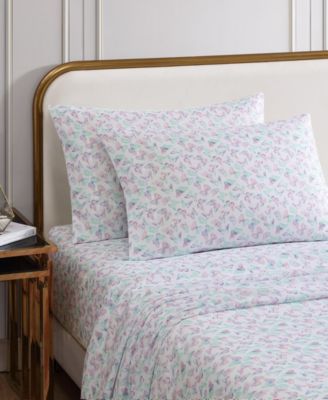Silky Microfiber Printed 3-Pc. Sheet Set, Twin