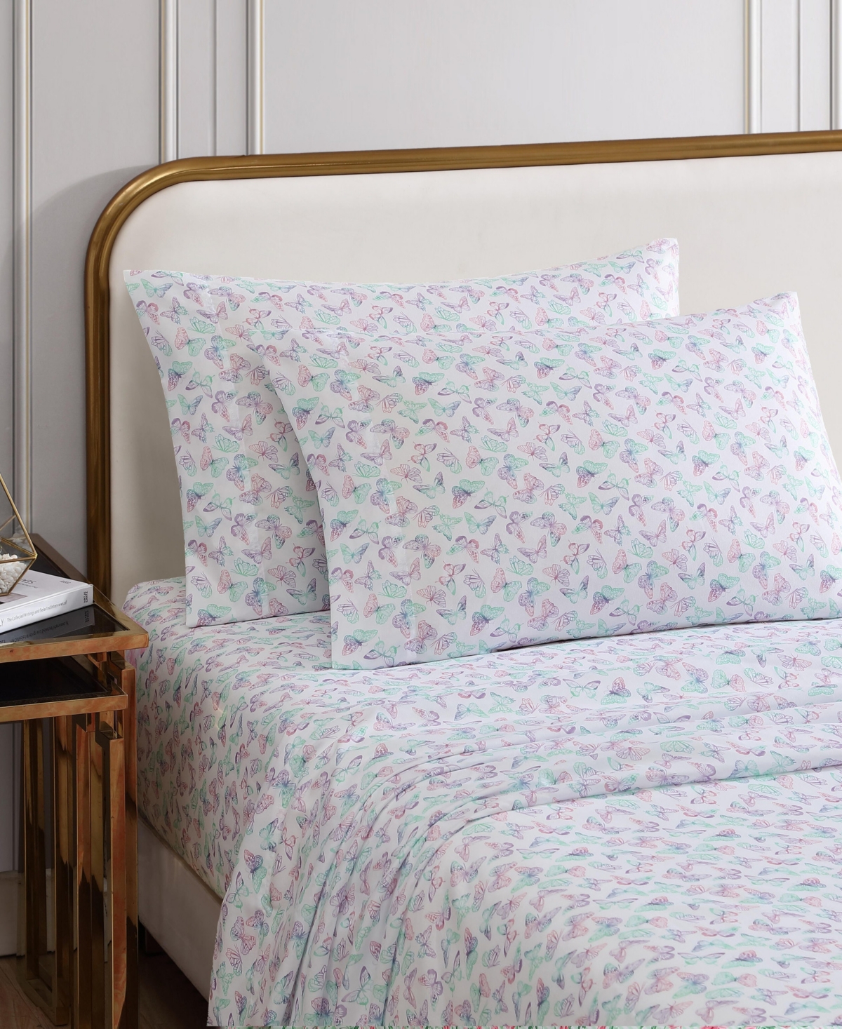 Betsey Johnson Silky Microfiber Printed 4-pc. Sheet Set, Full In Multi