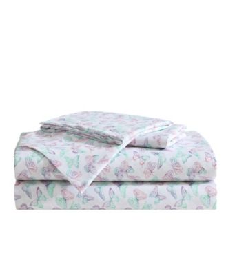 Silky Microfiber Printed 4-Pc. Sheet Set, Queen