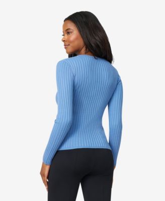 Women's Crewneck Ribbed-Knit Sweater 
