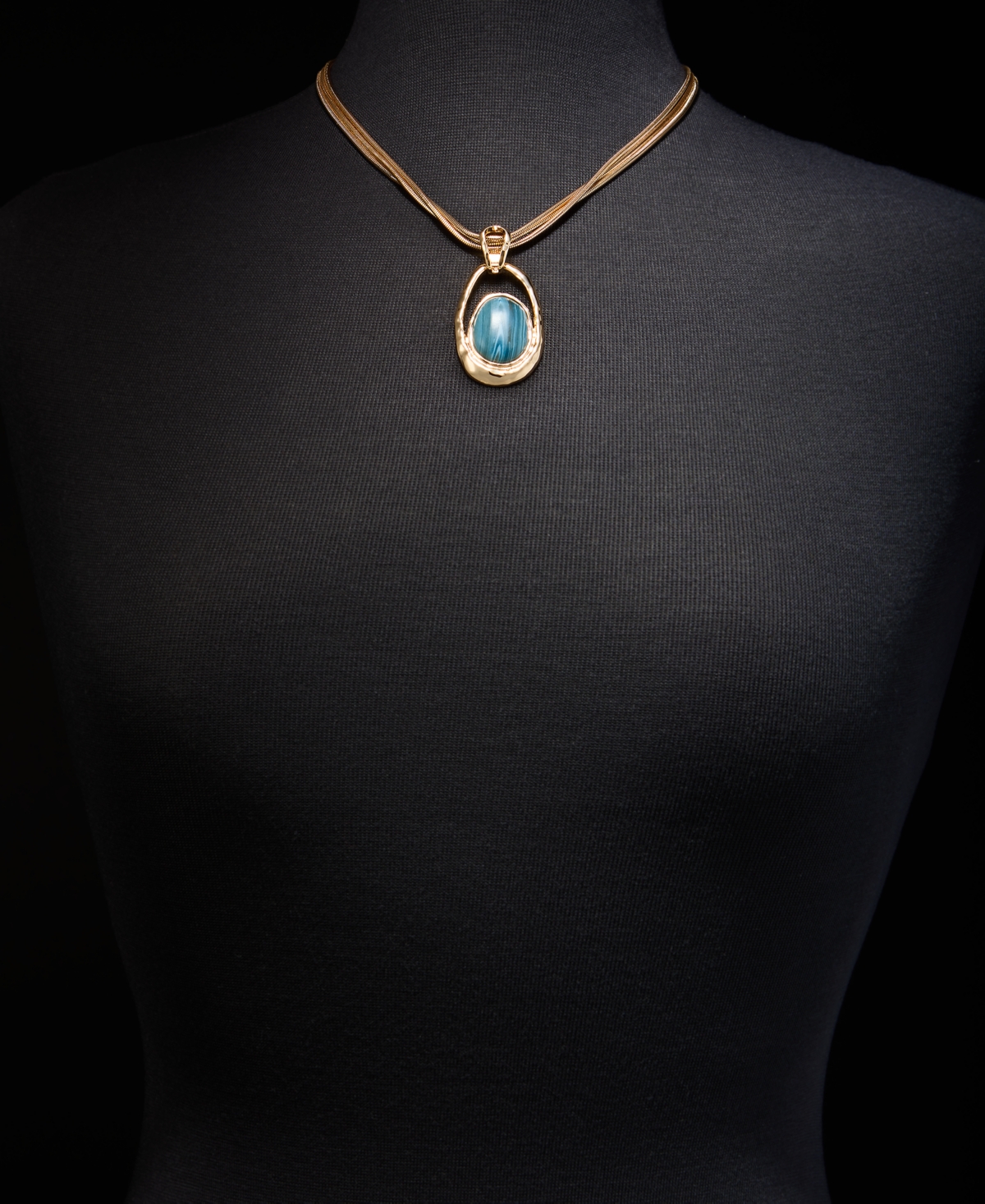 Style & Co Stone Triple Chain Pendant Necklace, 18" + 3" Extender, Macy's Exclusive In Gold