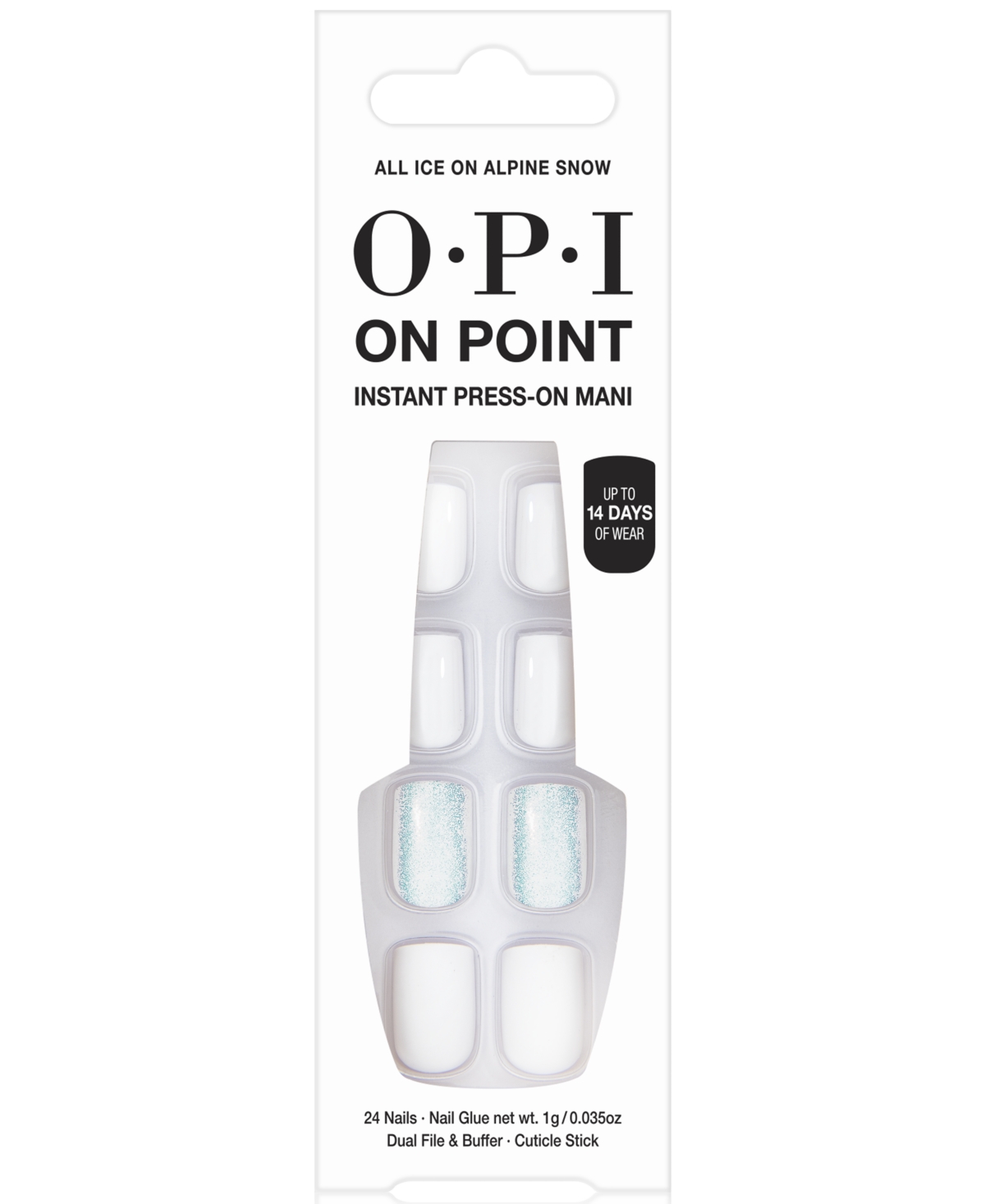 Opi On Point Instant Press-on Mani In White