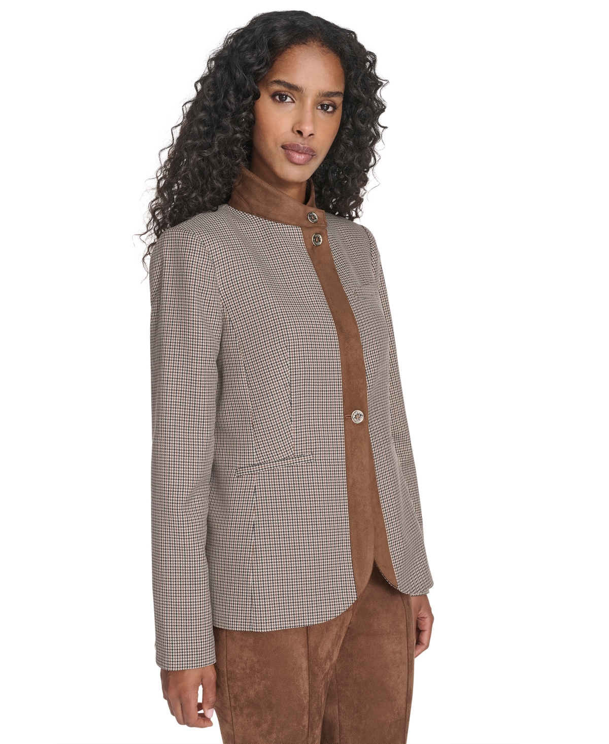 Tommy Hilfiger Women's Houndstooth Riding Jacket In Multi