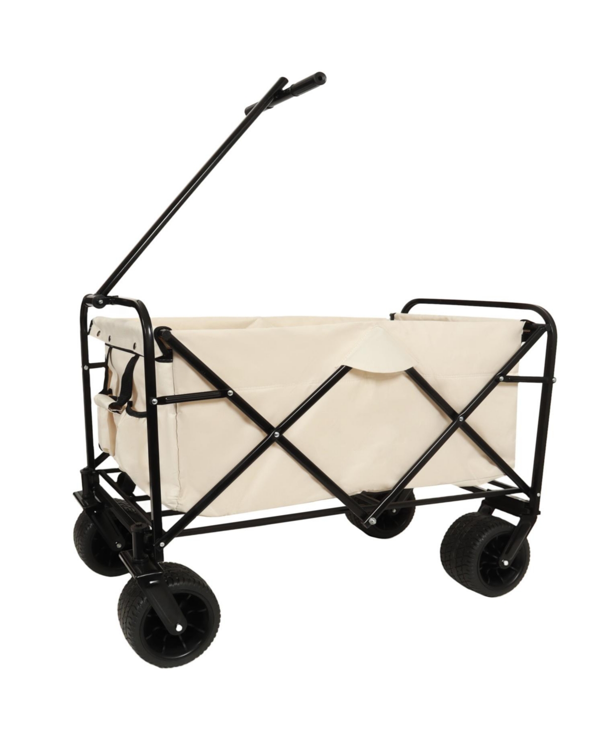 Folding Wagon - All-Terrain Wheels, Beige - Beige