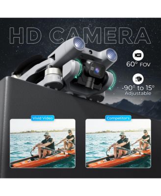 F21 Pro Foldable Drone with 4.3" Screen Remote, Obstacle Avoidance, Brushless Motors, 2 Batteries for Beginners