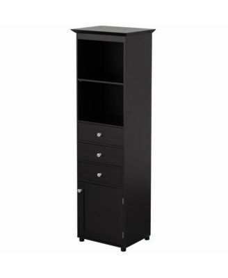 Tall Freestanding Storage Organizer Linen Tower, Vanity Closet