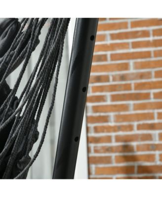 Outsunny Hammock Chair with Stand and Headrest Dark Gray