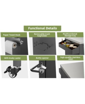 Outdoor Grill Table with Sink & Cabinet