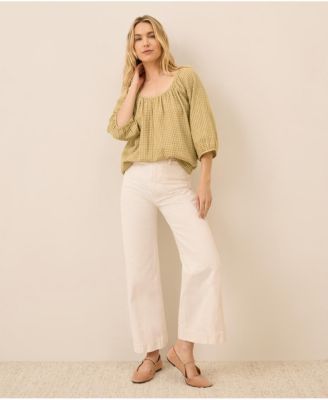 Organic Cotton Coastal Double Gauze Scoop Neck Top