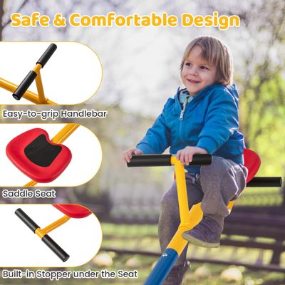 Kids Seesaw Swivel Teeter Totter Playground Equipment 360&deg; Rotation