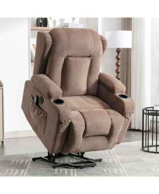 Power Lift Recliner for Elderly with Heat, Massage, USB Port, Side Pocket & Infinite Positions – Ideal Living Room Chair for Comfort