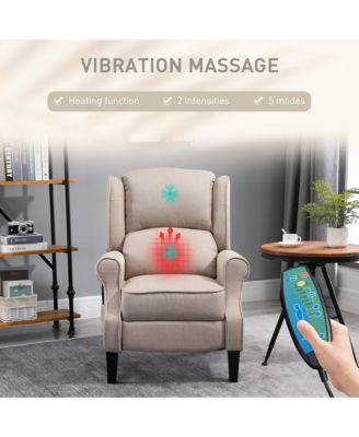 Massage Recliner Sofa with Heat Function, Remote Control,