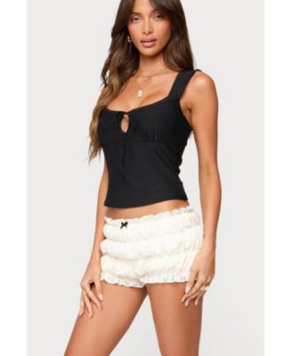 Women's Leya Textured Keyhole Top