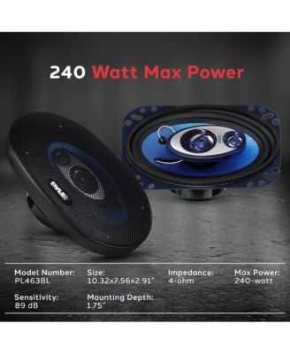 4'' x 6'' 240 Watt Three-Way Speakers