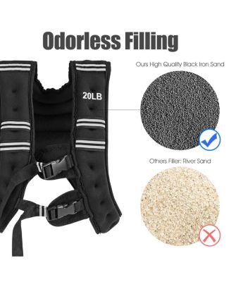 Training Weight Vest Workout Equipment with Adjustable Buckles and Mesh Bag